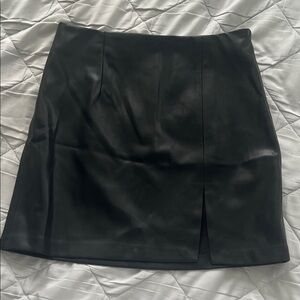 Forever 21 Sleek Black Faux Leather Mini Skirt